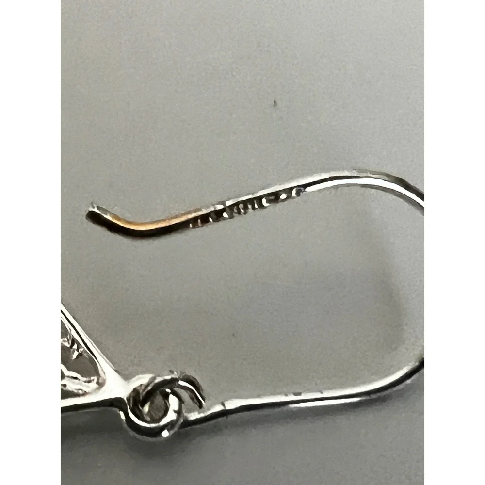 Sterling Silver 925 Filigree Teardrop Hook Earrings‎ Dangle Boho Lightweight NWT